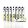 EBL 8PCS Piles Rechargeables AAA 1100mAh 1,2V Ni-MH, Haute Capacité Réelle Batteries Rechargeables, avec Boîte de Stockage de Piles