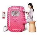 LONGLAN Portatile Sauna A Vapore con Telecomando Casa Personale Terme Camera Tenda Sauna Dimagrante Perdita Peso Disintossicare 2L Generatore Vapore Macchina GJXJY