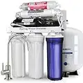 iSpring RCC7P-AK 6-Stage Reverse Osmosis Water System Under Sink with Alkaline Filter and Pump, pH+, 75 GPD, TDS Reduction, RO Drinking Water Filtration System