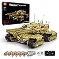 Mould King 20011 Technology MOC Building Block Tank, Remote Control Rechargeable Military Mammoth Tank, RC Tank Model Kits for Adult