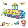 Condis Costruzioni Magnetiche Bambini 95 Pezzi, Giochi Magnetici Blocchi Magnetici Bambini Gioco Costruzione Magnetico Bambina 3 4 5 6 7 8 anni Giocattoli Bambino Calamite Educativi Regalo Montessori