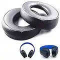 Replacement Ear Pads Cushions, Headphone Pillows Earpads for Sony PS3 PS4 Gold Wireless Playstation 3 Playstation 4 CECHYA-0083 Stereo 7.1 Virtual Surround Headphones (Black earpad)