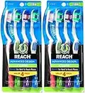 Reach Advanced Design Curve Firm Toothbrushes, 4 Count (Pack of 2) Total 8 Toothbrushes, Colors May Vary