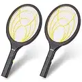 Mafiti Mosquito Zapper, Electronic Bug Zapper,Electroic Mosquito Traps,Fly Zapper, Bug Zapper Racket for Indoor,Outdoor,Camping,3-Layer Safety Mesh Batteries not Included (Yellow x2)