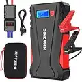 DINKALEN Avviatore Batteria Auto, 800A Portatile Avviatore Emergenza per Auto/Moto (Motori Fino a 7.0L Benzina/5.5L Diesel), Avviatore Auto con QC 3.0 e Tipo C, Torcia a LED (Aggiornare)