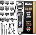 Mueller Hair Clippers Kit Cordless, Dual Voltage Beard Trimmer for Men with Rechargeable Battery & Digital Display, 3h of Running Time