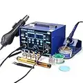 YIHUA 862BD+ SMD ESD Safe 2 in 1 Soldering Iron Hot Air Rework Station °F /°C with Multiple Functions