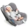 Zamboo Bezug für Maxi Cosi Cabriofix Babyschale - Schutzbezug Sommerbezug mit Perfekter Passform für Autositz Cabrio-Fix, atmungsaktiv gegen Schwitzen, maschinenwaschbar - Grau (Standard)