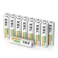 EBL 16PCS Piles AA Rechargeables 2800mAh 1,2V Ni-MH, Longue Durée avec Boîte de Stockage