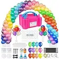 Balloon Arch Kit and Balloon Pump, Adjustable Balloon Arch 2 Balloon Stand with 120PCS Balloons, Water Bases, 60 Balloon Clips, Knotter for Wedding Graduation Birthday Party Supplies Decoration