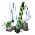 BTNEEU Paille Filtrante Survie 2000L Portable Filtre à Eau Survie Mini Purificateur Eau Élimine 99,99% des Bactéries Filtre à 0,01 Microns Paille Eau Filtre pour Voyage Backpacking Camping