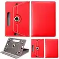 Universal Case for 10" 10.1" inch Tablet, PU Leather Folio Protective Cover with Multi-Angle Stand Feature Case For Universal 10.1 inch Tablet, Samsung 10.1 Tablet, Lenovo 10.1 Tablet & All Other 10" / 10.1" Tablet (RED)