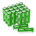 EBL 20 x AA Rechargeable Solar Batteries 1.2V for Outdoor Garden Solar Lights, 1100mAh High Performance Ni-MH AA Batteries