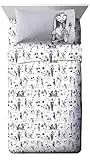 Disney Nightmare Before Christmas Gothic Romance Twin Sheet Set - 3 Piece Set Super Soft and Cozy Kid’s Bedding Features Jack Skellington & Sally - Microfiber Sheets (Official Disney Product)