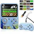 Mini Console Portatile con 500 Giochi, Schermo LCD a Colori da 3 Pollici e Controller Aggiuntivo, Modalità a due Giocatori, Ppossibilità di Collegamento Alla TV, 6-8 ore di Gioco