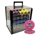 MRC 1000 Ct Laurel Crown 10 gram Ceramic Poker Chip Set Acrylic Case - Choose Denomination