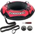 Toobski 109 Slopemaster Snow Tubes for Sledding Heavy Duty | Inflatable Tube | Snow Tubes Sled – 50 inch Cover (Red & Black)