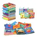 Soft Books for Babies - 6 Pack Baby's First Soft Books Non-Toxic Fabric Crinkle Cloth Books Friction with Rustling Sound, Early Educational Baby Books Toys, Waterproof Baby Bath Books for Baby Toddler Infants