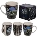 Puckator Lisa Parker Wolf Quiet Reflection Porcelain Mug, Tea Coffee Hot Drinks Microwave & Dishwasher Safe Height 10cm Width 12cm Depth 8.5cm 300ml Capacity