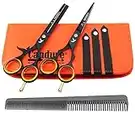 Candure Hair Cutting Scissors Professional Shears Set Hairdressing Thinning Trimming Texturizing Barber Salon Sharp Edges Tools Kit Stainless Steel (5.5")