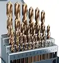 MACXCOIP Cobalt Drill Bit Set, 29Pcs M35 High Speed Steel Bits for Hardened Metals, Stainless Steel, Cast Iron and Wooden Plastics, with Metal Index Storage Box, 1/16"-1/2"