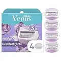 Gillette Venus ComfortGlide Freesia Women's Razor Refills, 4 Refills (Packaging May Vary)