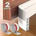 GroTheory 2 Pack Draft Stopper, Under Draft Blocker, Soundproof Weather Stripping Seal, 2"" W x 39"" L, White