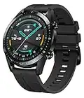 HUAWEI Watch GT 2 Smartwatch (46 mm Full-Color-AMOLED Touchscreen, SpO2-Monitoring, Herzfrequenzmessung, Musik Wiedergabe, 5ATM wasserdicht, GPS) Matte Black, 30 Monate Garantie