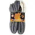 HOT FEET Thermal Socks for Men 2/4 Pack, Extreme Cold Boots Socks -Winter Insulated Socks, Cold Weather Size 6-12, 2 Pack, Gradient Gray/Black