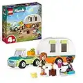 LEGO 41726 Friends Holiday Camping Trip Camper Van, Caravan with Car Toy for Kids, Girls and Boys 4+ Years Old, Forest Adventure Set with Autumn and Aliya 2023 Series Characters, Mutlicolor