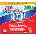 HTH 52123 Super Shock Treatment Swimming Pool Chlorine Cleaner, 1 lb (Pack of 15)