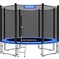 Monzana® Trampoline extérieur Rond Ø305cm Max. 150kg Set Complet Filet de sécurité Porte d'entrée échelle poteaux Trampoline Jardin Robuste Accessoires