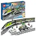 LEGO 60337 City Personen-Schnellzug, Eisenbahn, Set mit ferngesteuertem Zug mit Scheinwerfern, 2 Wagen und 24 Schienen-Elementen, Eisenbahn-Spielzeug