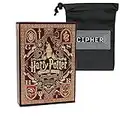 Theory 11 Harry Potter Playing Cards - Premium Deck - Includes Cipher Playing Cards Bag (Red (Gryffindor))