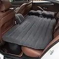 Cama inflable portátil, colchón de aire del coche de viaje del asiento trasero para descansar, dormir, viajar, acampar con 2 almohadas de aire, bomba de aire eléctrica(Negro)