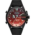 Diesel Montre pour Homme Mega Chief, Mouvement Ana-Digi, Boîtier en Acier Inoxydable Noir de 51 mm avec Bracelet Mixte, DZ4548