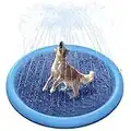 Frunimall Tapis d'arrosage pour chiens et enfants de 170 cm - Grande pataugeoire gonflable pour enfants - Tapis d'eau épais - Jouets pour chiens et animaux domestiques - Jardin de fête