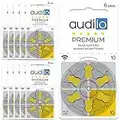 Audilo Piles Auditives 10 (PR70) Premium | Appareils Auditifs et Aides Auditives |[Sans Mercure] [Zinc Air] [1.45V] Lot de 10 Plaquettes de 6 Piles Auditives | Couleur Jaune