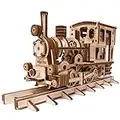 Wood Trick - Chug-chug treno - Puzzle 3D di Legno Tagliato al Laser - Set di Costruzione Meccanica - Rompicapo per Bambini, Ragazzi e Adulti - Assemblaggio Senza Colla