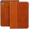 Casemade iPad Mini (6th Generation 2021 Model) Real Leather Case - Premium Slim Cover/Smart Folio with Dual Stand and Auto Sleep (Tan)