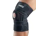 EXOUS BODYGEAR Knee Brace Meniscus Tear Support Fits Women, Men For Arthritis Acl, Mcl Pain Patented 4-way Adjustable NonSlip Wraparound Strap Dual Side Stabilizer For Patella Stability Size [medium]