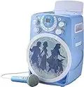 Frozen 2 Bluetooth CDG Karaoke Machine with LED Disco Party Lights, Built in Microphone for Kids, Portable Bluetooth Speaker, Avc, CDG Disks, Compatible with Samsung Apple Tablets MP3 & TV