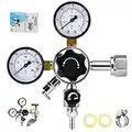 MRbrew Keg CO2 Regulator, Kegerator Regulator CGA-320, 0-60 PSI Working Pressure, 0-3000 PSI Tank Pressure, Beer Regulator, Co2 Tank Pressure Regulator with Safety Pressure Relief Valve