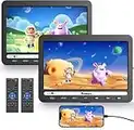 NAVISKAUTO 10.1" Dual Portable DVD Players for Kids with HDMI, 5 Hours Battery, Sync Phone/TV, 2 Free Headrest Mount, Twin Screen Play Same/Different Movies