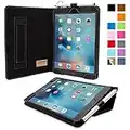 Snugg iPad Mini 5/4 Leather Case, Flip Stand Protective Cover - Blackest Black