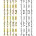 30 Piece Gold and Silver Necklace Clasps Magnetic Jewelry Locking Clasps and Closures Bracelet Lobster Clasp Connector for DIY Necklace Bracelet Jewelry Crafts Making Supplies