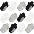 Non Slip Toddler Socks 12 Pairs Infant Baby Kids Grip Socks for Boy Girls Tphon Anti Skid Ankle Socks for 1-3 Year Children