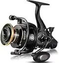 Sougayilang Bait Feeder Spinning Reels ,33Lbs Drag Carp Fishing Reel Front and Rear Drag System, Freshwater Fishing Reel for Live Liner Bait Fishing Action-S331-7000