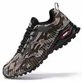 Kricely Men's Trail Running Shoes Fashion Hiking Sneakers for Men Camo Tennis Cross Training Shoe Mens Casual Outdoor Walking Footwear Size 10