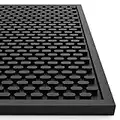 AXIESO Silicone Bar Mat - 1/2 Inch Thick Heat-Resistant and Food Safe Drip Mat - Spill Mats for Counter Top - Service Mat for Kitchen, Coffee Bar, Restaurant - Drying Mat for Glasses - 18 x 12 Inches